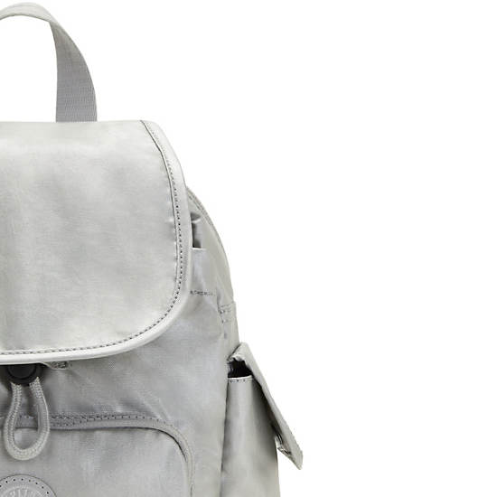 Kipling City Pack Mini Metallic Backpack Sırt Çantaları Gümüş | TR 1195NW